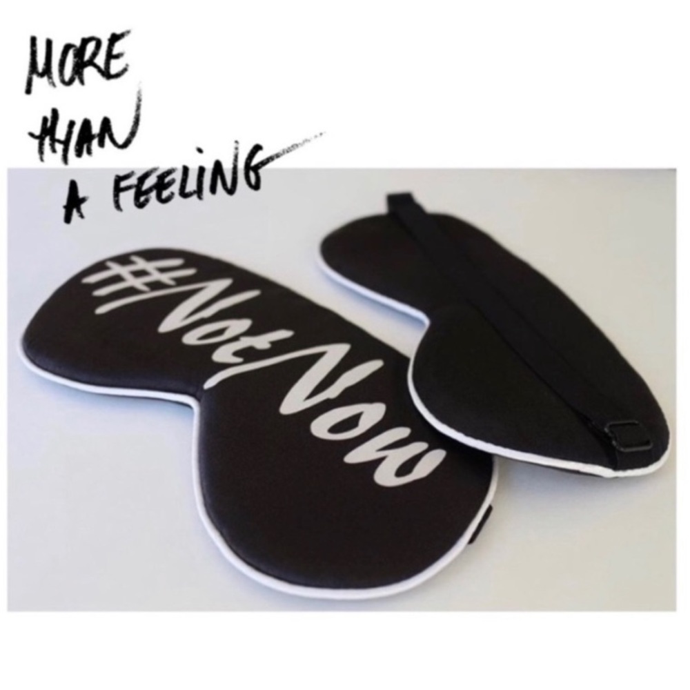 Silk Sleeping Eye Mask Hashtag NotNow Black